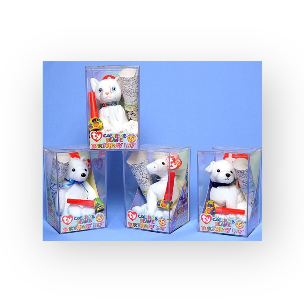 new Y2K Collectible: Beanie Babies Official Club 𖠌 Color Me Birthday Kit Dog 𖠌 - Picture 4 of 16